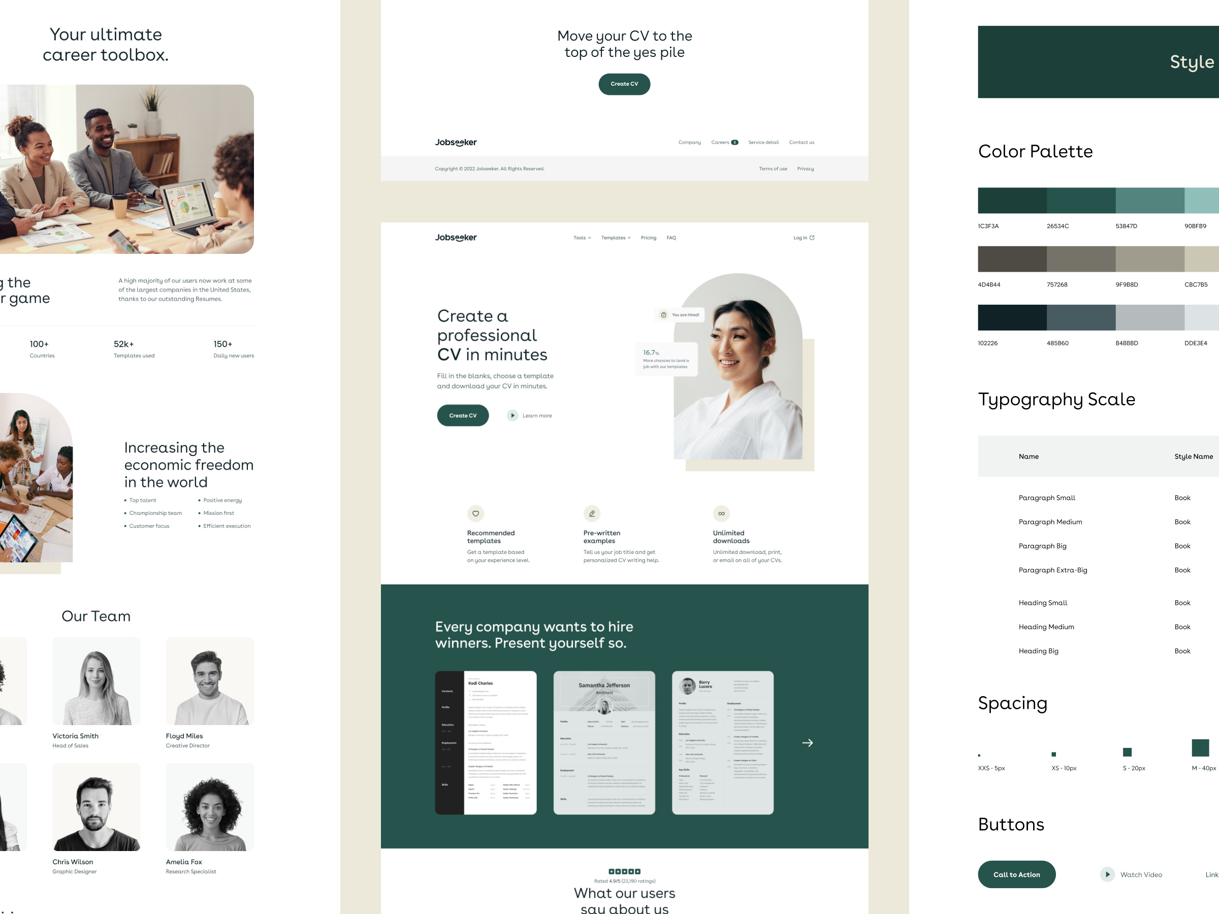 Jobseeker - Online tools to get you hired accounting landing page clean jobseeker minimal ui web web design website