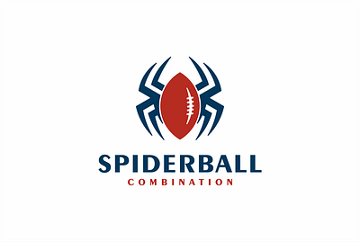 Spider + Ball Logo Design Combination combination simple sport