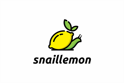 Snail + Lemon Logo Design Combination health wildlife