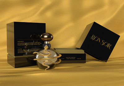 Bon Soir Perfume 3d advertising branding design graphic design logo render