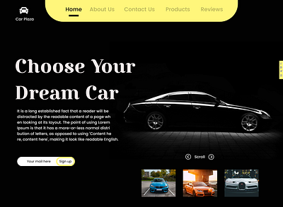 Car Companies landing page design branding design ui ui ux design ux vector web