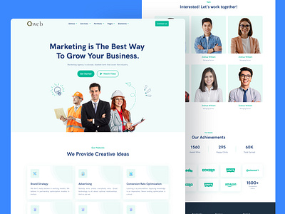 Digital Agency Landing Page Website agency landing page agency website branding design digital agency digital marketing homepage landing page marketing agency portfolio saas seo agency ui web webdesign