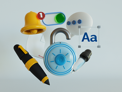 Product 3D icons 3d design icons illustration psd ui