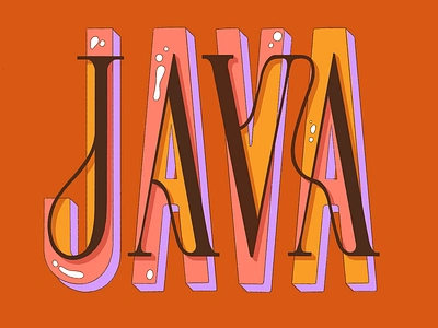 Java bean branding coffee design illustration java retro summer texture typography vibrant vintage