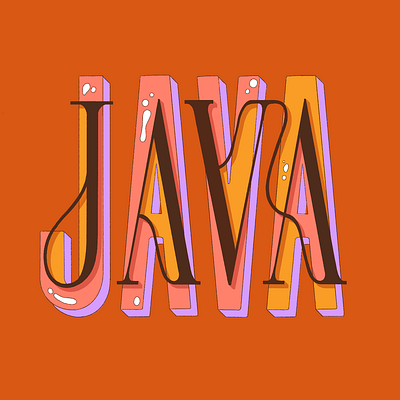 Java bean branding coffee design illustration java retro summer texture typography vibrant vintage