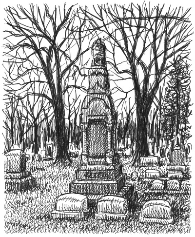 Cemetery Sketch art artist artwork cemetery creepy drawing hand drawn horrow illustration ink morbid scary sketch