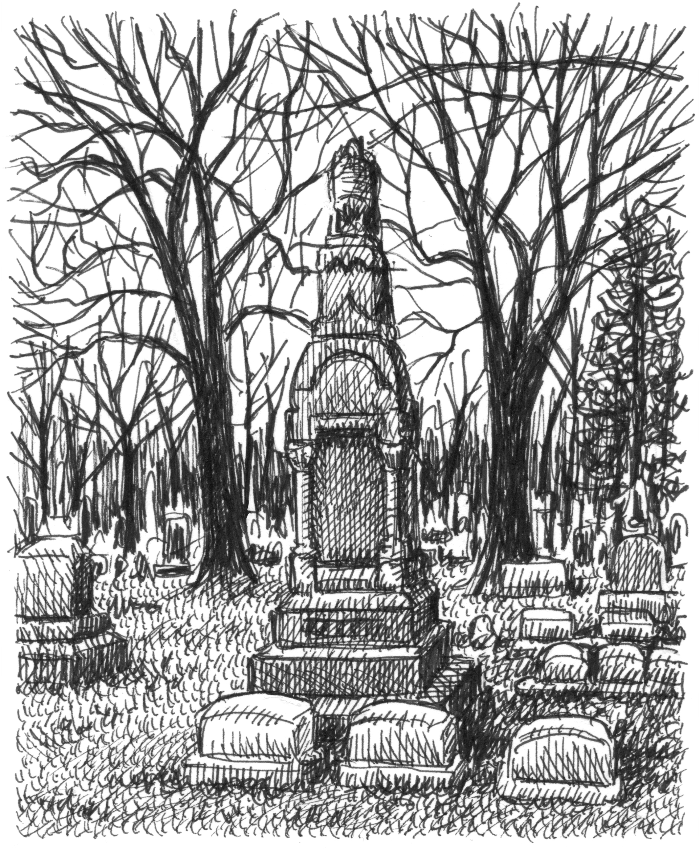 Dr Thedas Crypt The Happy Undertaker  Cemetery art Graveyard  Halloween art