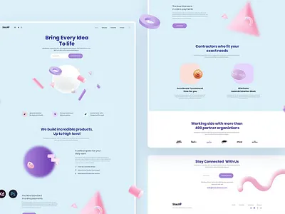 Stachi - Startup, Agency Landing Page Template app home page home screen homepage interface ios landing landing page landingpage mobile page site ui uidesign uiux ux web web page webdesign website