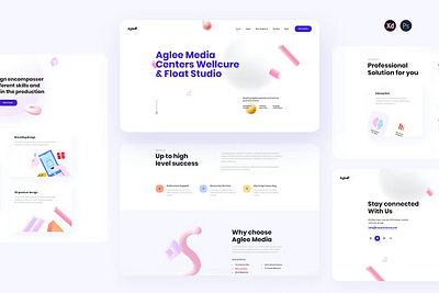 Aglee - Creative Agency Landing Page Template app home page home screen homepage interface ios landing landing page landingpage mobile page site ui uidesign uiux ux web web page webdesign website