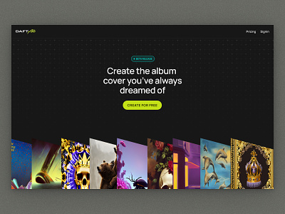 Daft Art — Website album cover art branding music web design