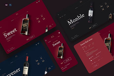 Maywine - Wine Store Ecommerce Template app home page home screen homepage interface ios landing landing page landingpage mobile page site ui uidesign uiux ux web web page webdesign website