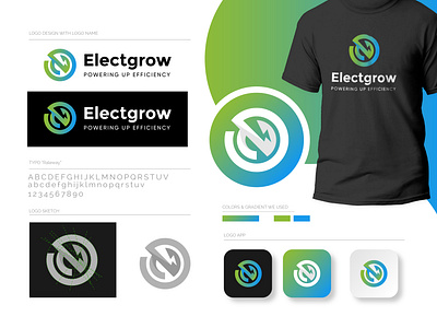 Electgrow Logo Design Project branding carbon neutral clean energy eco logo energy efficiency green energy logo logo branding logo design logotype renewable energy sustainability
