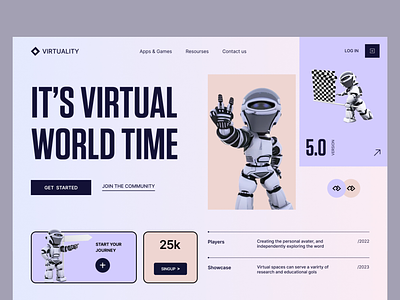 Virtual world Robot Design amazing design branding business web design design graphic design header design illustration logo trend design turbo design turbo ui ux ui ux vector