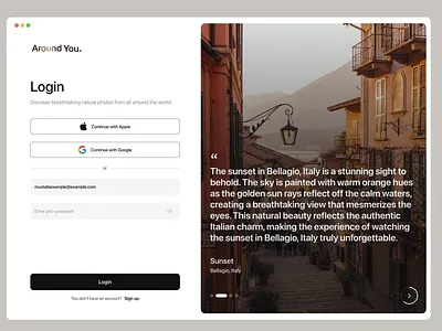Login branding creative design log in login product design ui ux web design website xd design