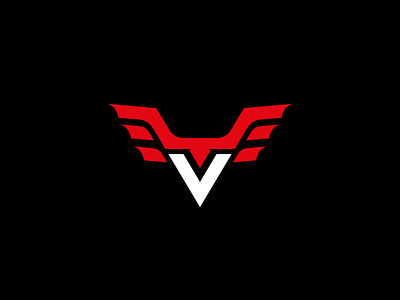 V Wing logo brand branding design esport esports gaming graphic design illustration initial logo logo logo design minimalist minimalist logo mongram mongram logo v v logo wing wing logo