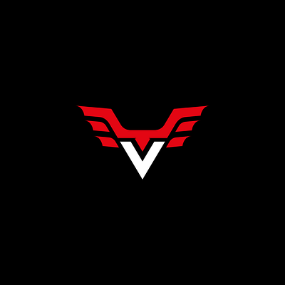 V Wing logo brand branding design esport esports gaming graphic design illustration initial logo logo logo design minimalist minimalist logo mongram mongram logo v v logo wing wing logo