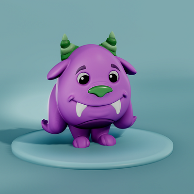3D Monster 3d 3d design character character design creature cute monster nomad sculpt