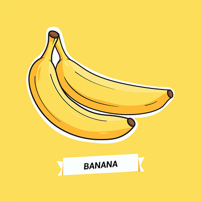 Banana and Strawberry Flat Design 2d 2d illustration design flat design graphic design illustration vector