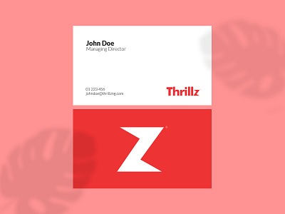 Creative Business Card Design for Thrillz branding business card design graphic design