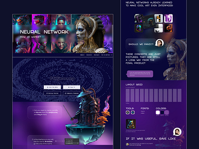 Neural Network Inspiration figma landingpage neuralnetwork presentation ui ux webdesign