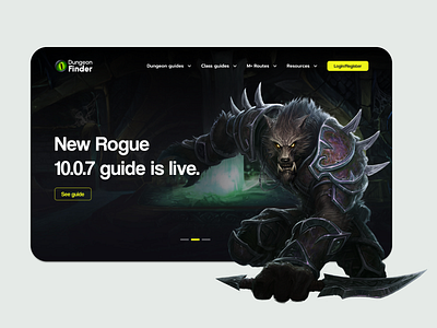 Dungeon finder - New class guide branding design layout ui ux web website world of warcraft
