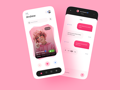 Dating App - Light Mode app appdesign badoo chatting clean conversation dating dating app finder minimal minimalist mobile mobile app mobile design mobileapp social app tinder ui ui app ux