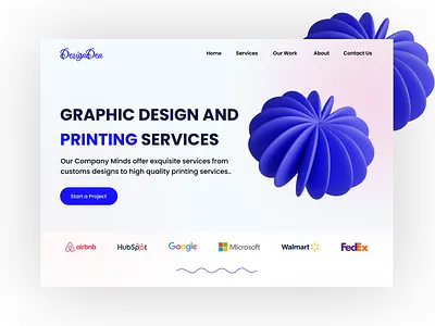 Graphics Services Landing Page creative website figma landing page minimal website modern services website ui trendy website design website inspiration