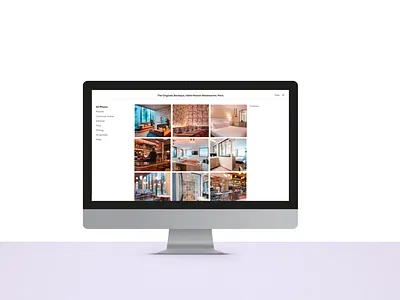 Enhanced Hotel Image Gallery design product ui ux