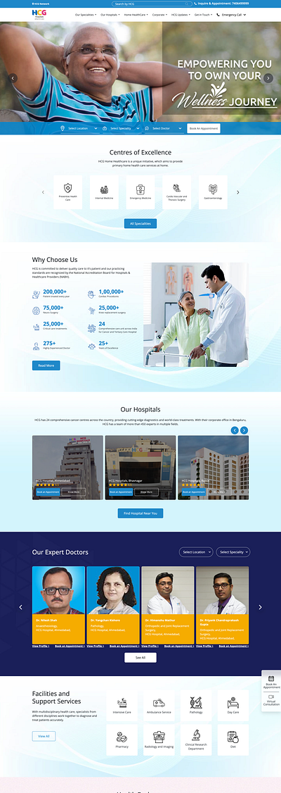 HCG Hospitals - Ahmedabad custom php template php custom template wordpress custom theme
