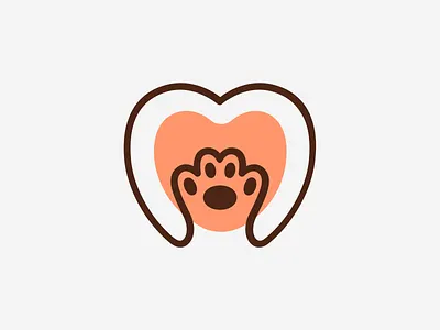 Caring paw! brand branding care design dog heart icon illustration logo logo design love mark pet symbol vet