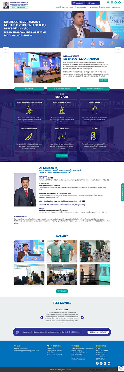 Dr. Shekar Mudramaiah custom php template php custom template wordpress custom theme