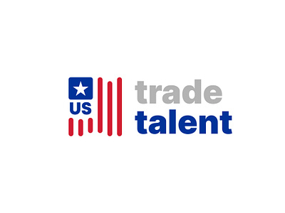 Logo US Trade Talent branding design graphic design illustration logo logo illustration logo minimalist logo us logomark minimal typography united state vector