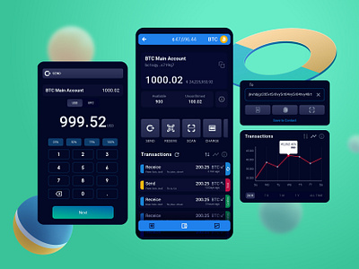 Wallet app design | Mobile design app blockchain design illustration ui ux