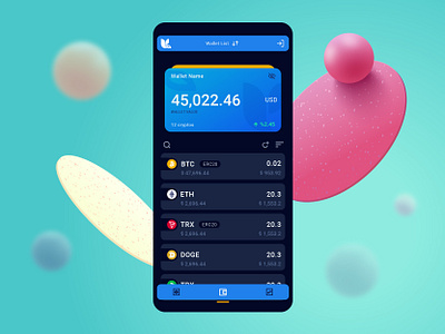 Wallet app design | Mobile design app blockchain branding ui ux