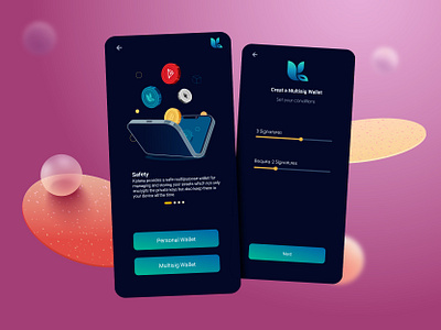 Wallet app design | Mobile design app blockchain branding design ui ux vector