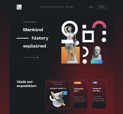 Mankind History design illustration typography ux