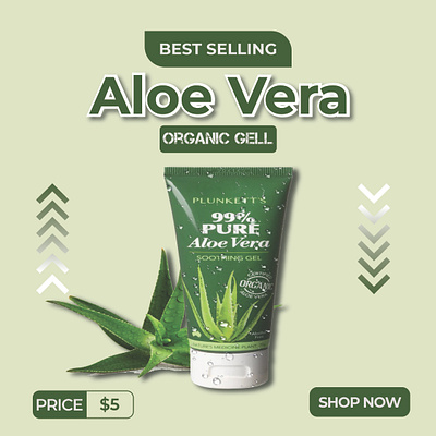 Aloe Vera selling social media post graphic design social media post