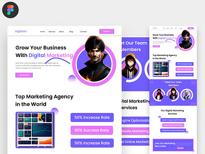 Digital Agency Website UI design frontenddeveloper graphic design ui ux