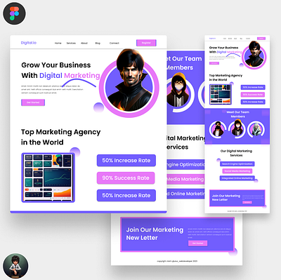 Digital Agency Website UI design frontenddeveloper graphic design ui ux