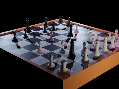 Chessboard 3d blender graphic design