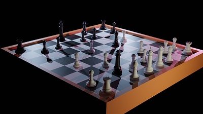 Chessboard 3d blender graphic design