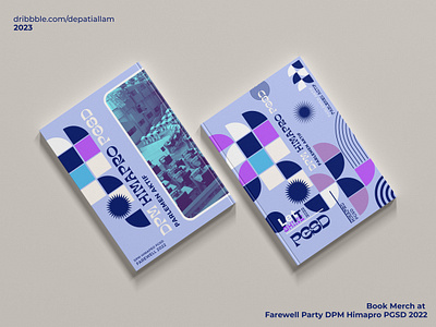 Book Merch at Farewell Party DPM Himapro PGSD 2023 3d branding design flat geometric graphic design illustration minimal motion graphics poster art poster design swiss design typography