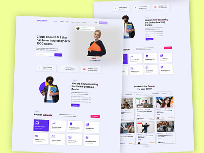 EUCATION E-LEARNING PLATFORM design graphic design ui ui ux ux web design website design