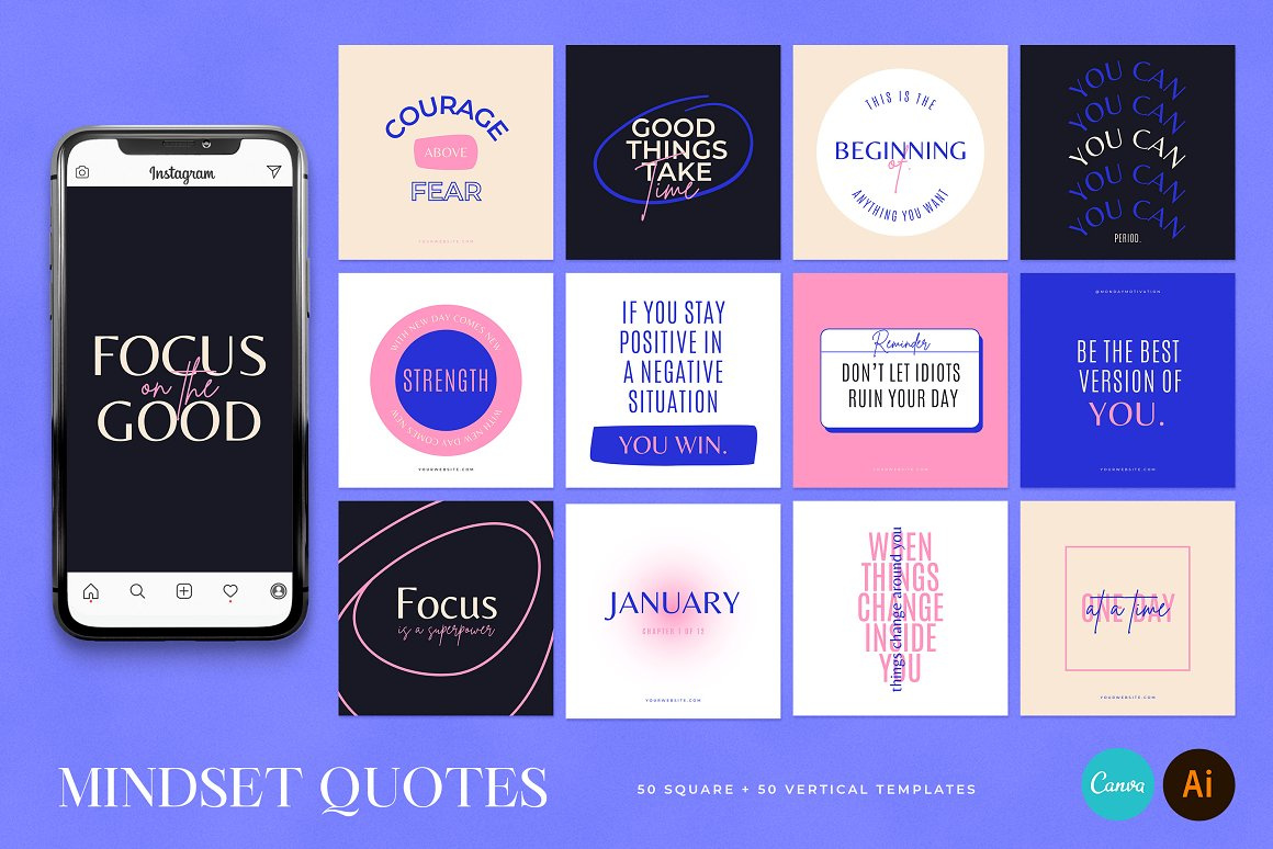 Instagram Quote Templates branding instagram instagram banner instagram post instagram post template instagram posts instagram posts template instagram stories instagram stories template instagram story instagram story template instagram template instagram templates social media social media banner social media pack social media templates socialmedia stories ui