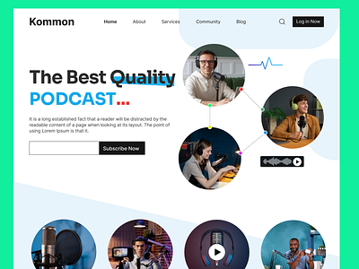 Podcast Landing Page design landing page podcast podcast page ui design ui ux ux webdesign webpage website website design