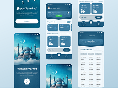 Ramadan Kareem - App app design concept design figma islamic app islamic concept mobile mobile app ramadan app reminder app ui ui design user interface