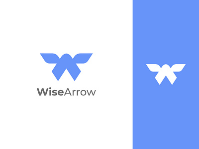 Wise Arrow Logo app logo branding design illustration logo logo design minimalist logo typography ui vector w logo wa logo