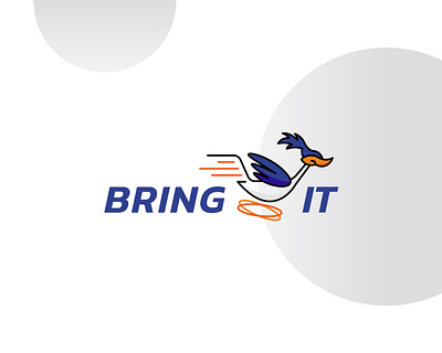 Logo design for - Bring IT app branding bring logo deliver delivery delivery logo design duck logo graphic design illustration logo run logo running logo services typography vector
