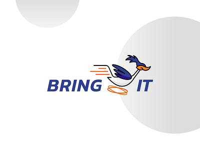 Logo design for - Bring IT app branding bring logo deliver delivery delivery logo design duck logo graphic design illustration logo run logo running logo services typography vector