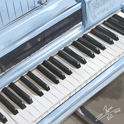 Light Blue series art artist commisions commission art digital art fan art illustration illustrations illustrator piano